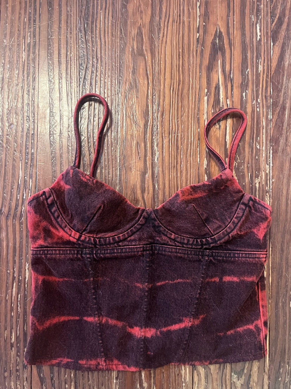 Miaou Kiko Corset red denim